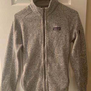 gray patagonia zip up